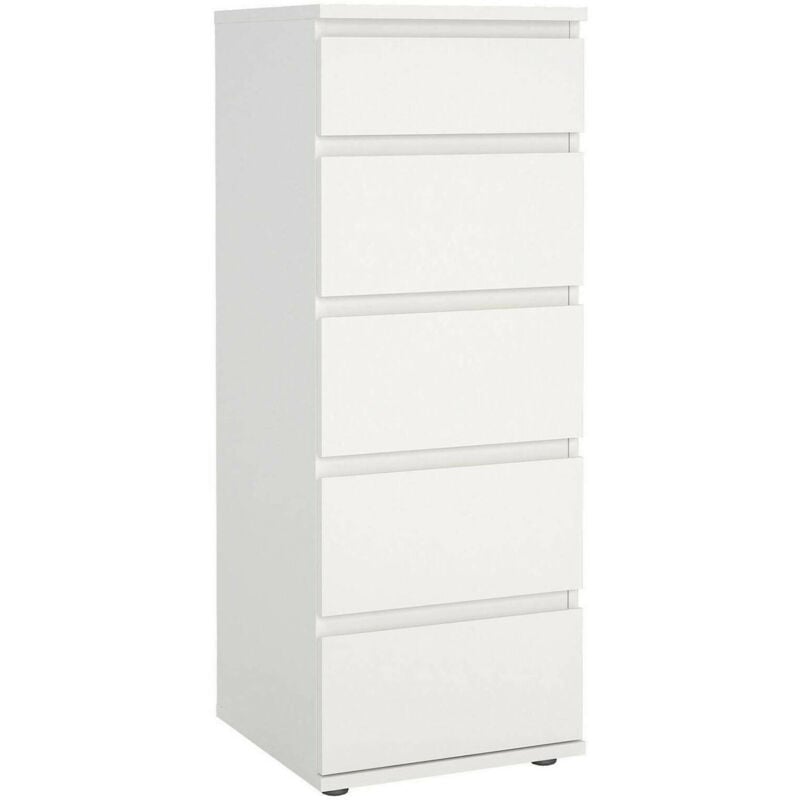 foto del prodotto dmora cassettiera abelarda, settimino multiuso, com camera da letto, mobile con cassetti, 40x40 h107 cm, bianco