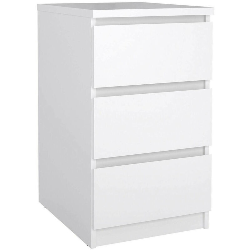 foto del prodotto dmora cassettiera accudino, settimino multiuso, com camera da letto, mobile con cassetti, 50x40 h70 cm, bianco lucido