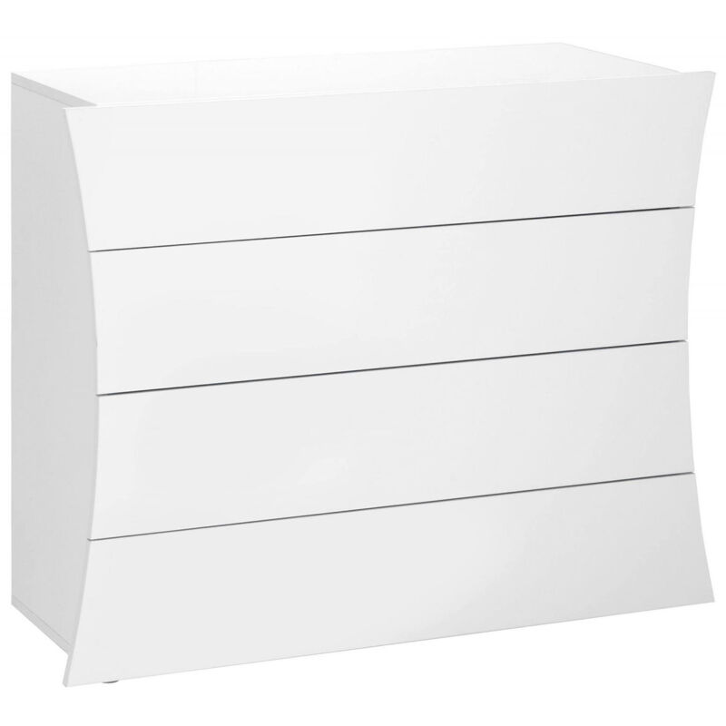 immagine 0 del prodotto dmora cassettiera annapaola, settimanale a 4 cassetti, com per camera da letto, 100 made in italy, cm 98x40h82, bianco lucido