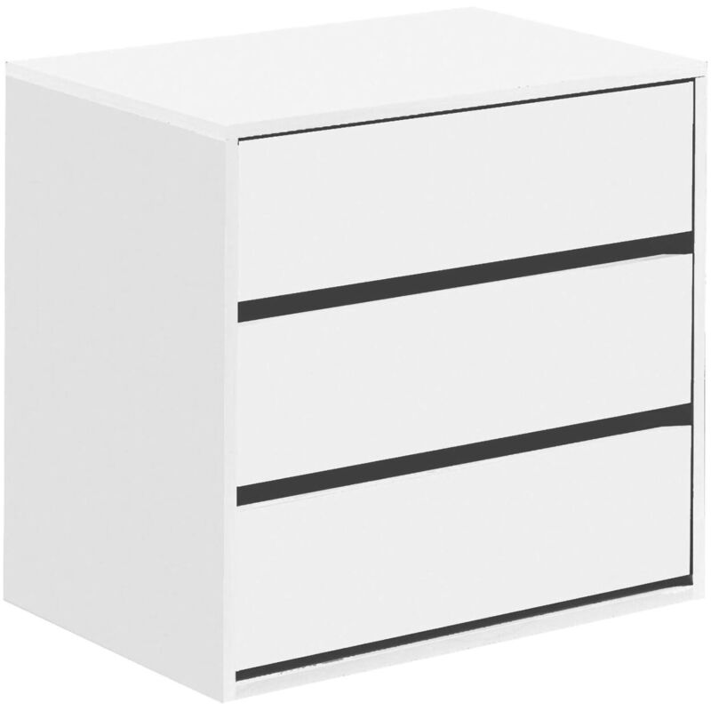 foto del prodotto dmora cassettiera antar, settimanale a 3 cassetti, mobile com basso per interno armadio, settimanale moderno, 60x44h57 cm, bianco