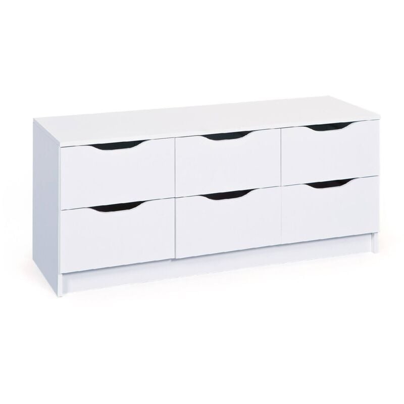 foto del prodotto dmora cassettiera di, settimino multiuso, com camera da letto, mobile con cassetti, 50x120 h40 cm, bianco