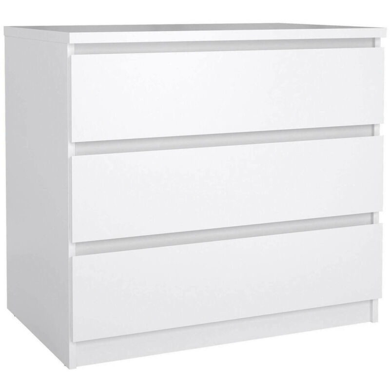 foto del prodotto dmora cassettiera lilou, settimino multiuso, com camera da letto, mobile con cassetti, 77x50 h68 cm, bianco lucido