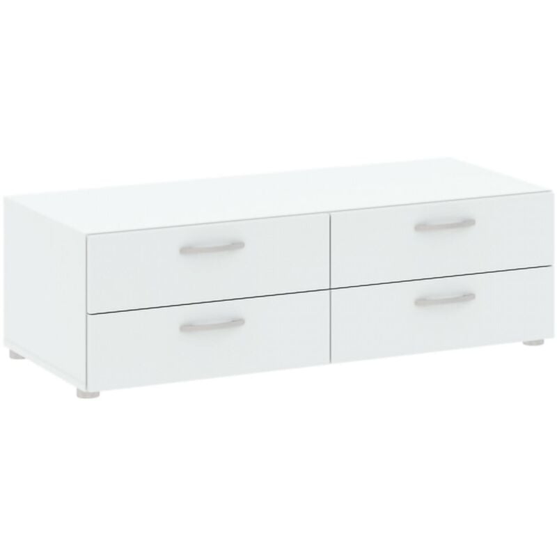 foto del prodotto dmora cassettiera waterford, settimino multiuso, com camera da letto, mobile con cassetti, 111x52 h35 cm, bianco