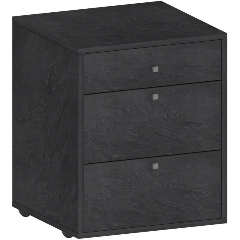 foto del prodotto dmora cassettiera yorgos, cassettiera camera da letto , settimino con 3 cassetti, 47x45h61 cm, ardesia, con imballo rinforzato