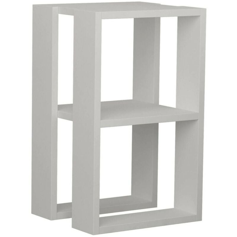 foto del prodotto dmora comodino imai, com basso, tavolino da notte, mensola da letto, 30x30h55 cm, bianco, con imballo rinforzato, con imballo rinforzato