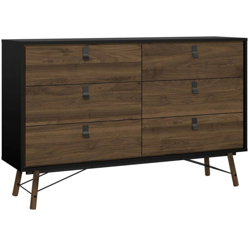 foto del prodotto dmora credenza anturio, buffet da soggiorno, madia da salotto, dispensa da cucina, 150x40 h95 cm, nero e noce