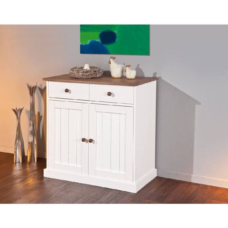 foto del prodotto dmora credenza dknap, buffet da soggiorno, madia da salotto, dispensa da cucina, 90x45 h86 cm, bianco