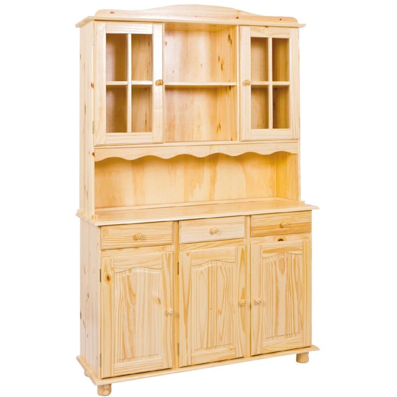foto del prodotto dmora credenza dkohle, buffet da soggiorno, madia da salotto, dispensa da cucina, 130x32 h198 cm, rovere