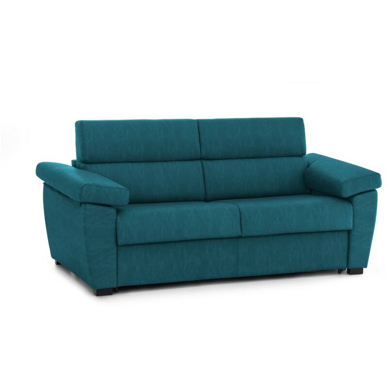 foto del prodotto dmora divano fisso 3 posti vilma, sof lineare per salotto, imbottito, sfoderabile, qualit 100 made in italy, 225x95 h100 cm, azzurro