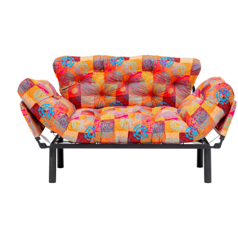 foto del prodotto dmora divano letto 2 posti guchol, sof trasformabile, divanetto per ospiti, poltrona letto contenitore, 155x70 h80 cm, multicolore