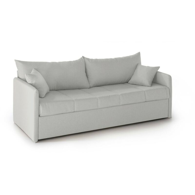 foto del prodotto dmora divano letto 3 posti avellana, sof trasformabile per salotto, imbottito, sfoderabile, qualit 100 made in italy, 205x86 h80 cm, grigio