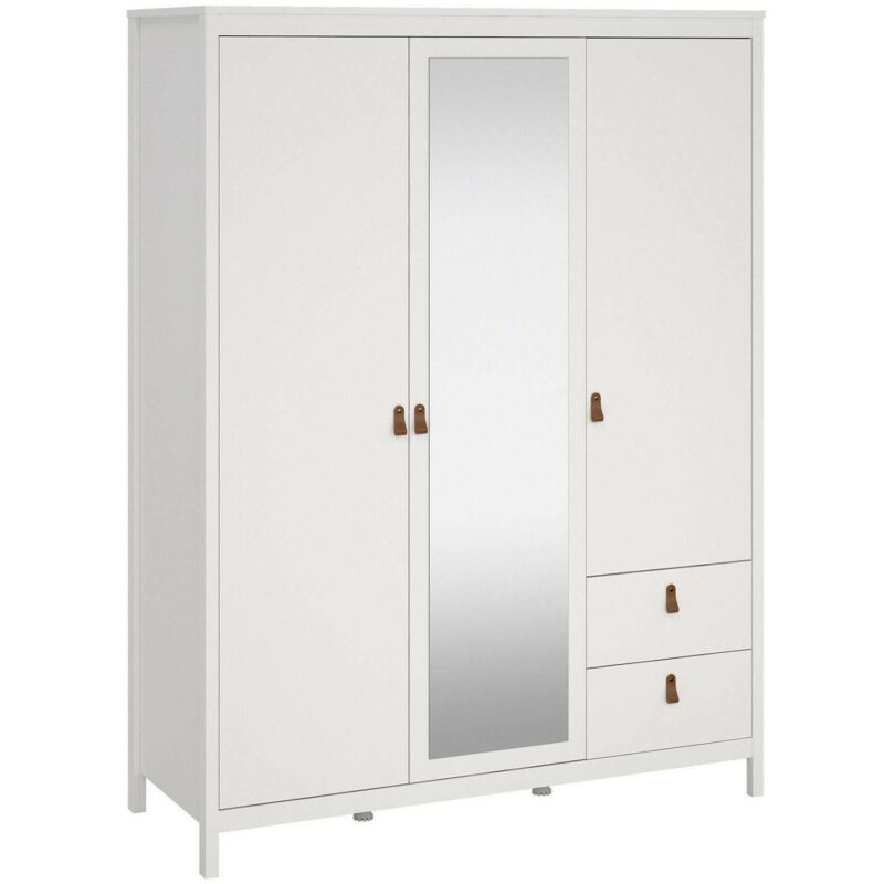foto del prodotto dmora guardaroba 3 ante helise, mobile camera da letto, cabina armadio portabiti, armadio appendiabiti, 150x58 h199 cm, bianco