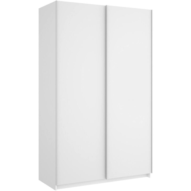 foto del prodotto dmora guardaroba annapurna, mobile appendiabiti per camera da letto, armadio a 2 ante scorrevoli, 120x65h204 cm, bianco, con imballo rinforzato