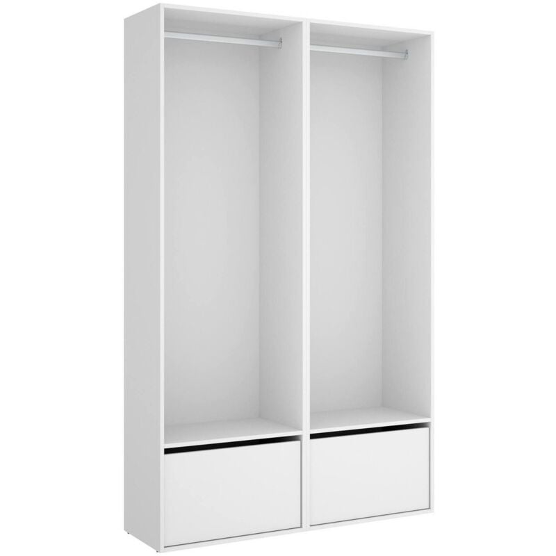 foto del prodotto dmora guardaroba grande brealone, mobile camera da letto, cabina armadio portabiti, armadio appendiabiti, 120x45 h205 cm, bianco e rovere
