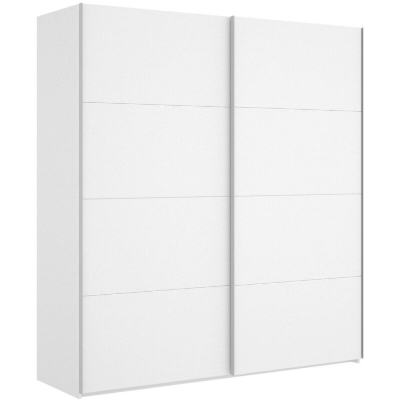 foto del prodotto dmora guardaroba saltoro, mobile appendiabiti per camera da letto, armadio a 2 ante scorrevoli, 180x65h204 cm, bianco, con imballo rinforzato