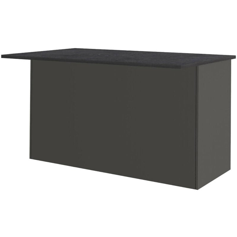 foto del prodotto dmora isola da cucina patrizio, tavolo ausiliario portaoggetti, 100 made in italy, 155x90h90 cm, antracite e ardesia, con imballo rinforzato