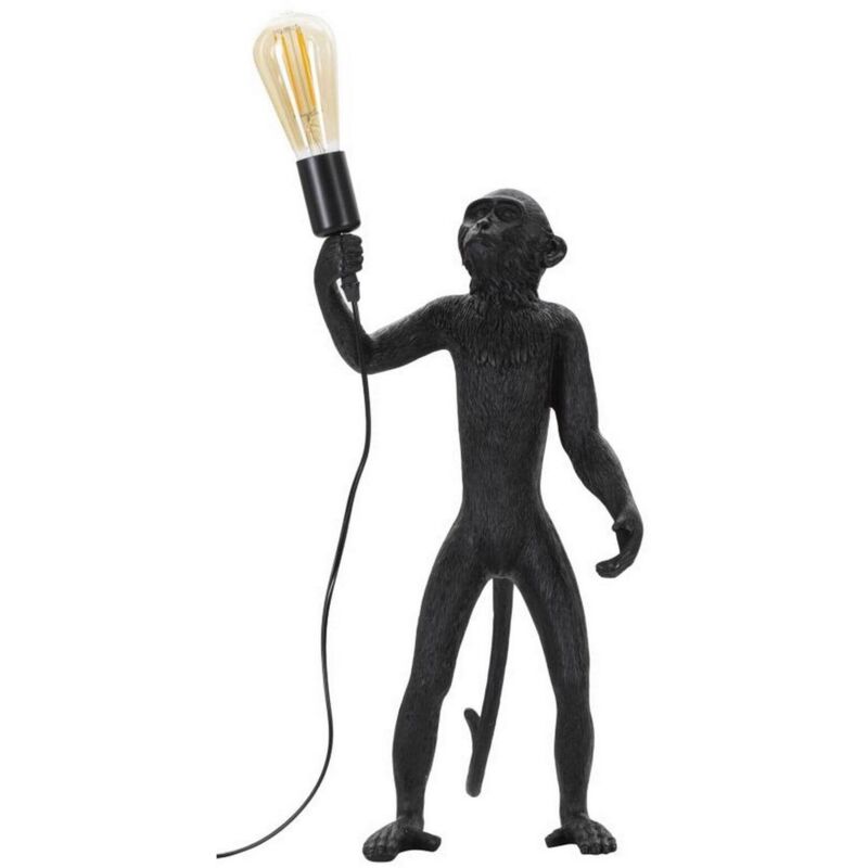 foto del prodotto dmora lampada da tavolo bojano, luce da scrivania, luminaria da ufficio, lampada da lavoro, 26x34 h55 cm, nero