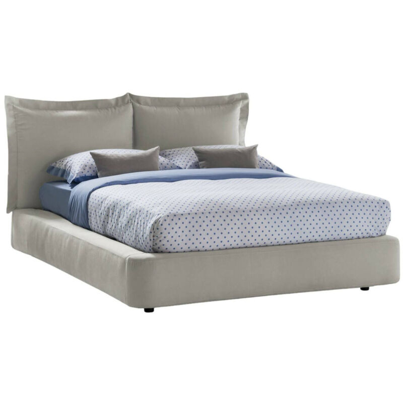foto del prodotto dmora letto matrimoniale dbonn, letto contenitore con rivestimento in tessuto, 100 made in italy, apertura frontale, adatto per materasso 160x190