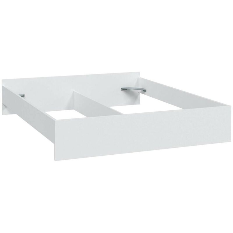 foto del prodotto dmora letto matrimoniale yakima, giroletto matrimoniale, struttura per camera da letto adatta a materasso 190x160, 166x196h40 cm, bianco, con