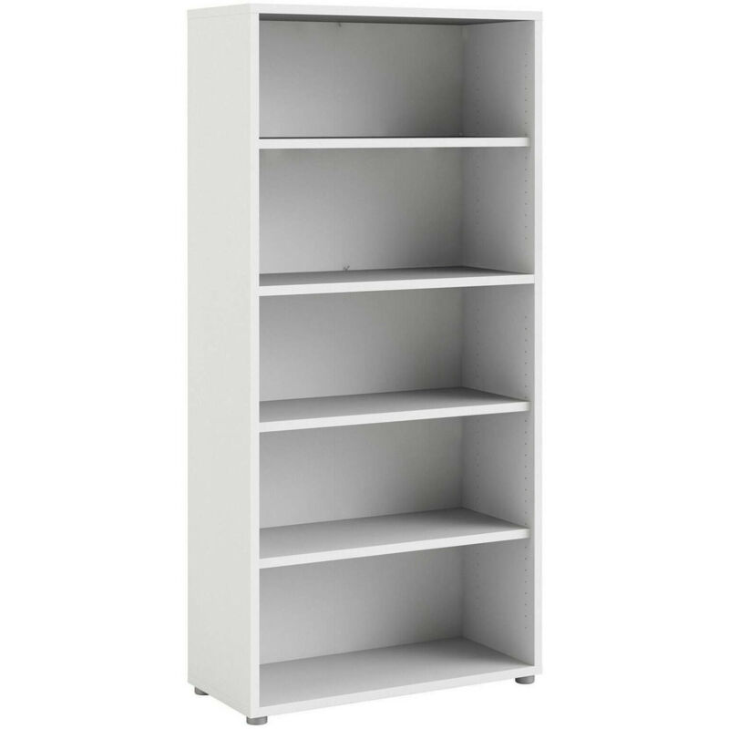 foto del prodotto dmora libreria apice, scaffale da ufficio, mobile portalibri, biblioteca, 89x40 h186 cm, bianco