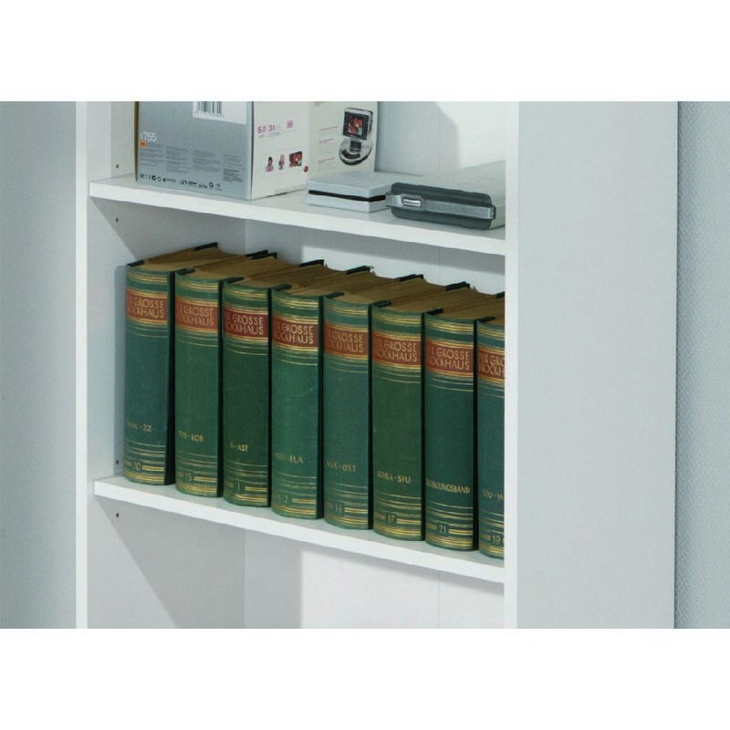 foto del prodotto dmora libreria djorda, scaffale da ufficio, mobile portalibri, biblioteca, 60x30 h110 cm, bianco