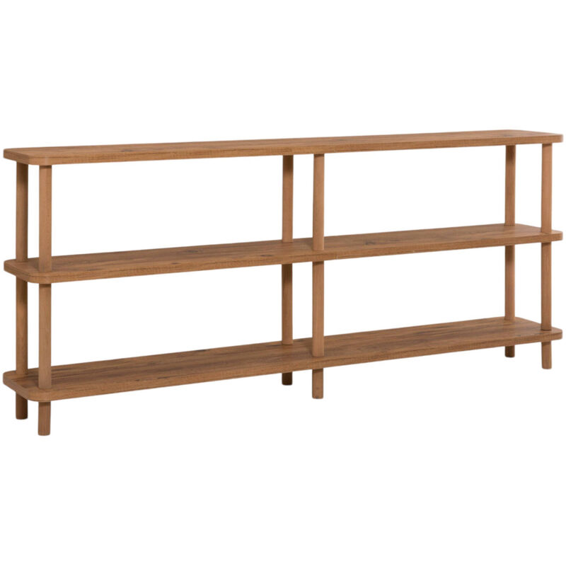 foto del prodotto dmora libreria fulgence, scaffale da ufficio, mobile portalibri, biblioteca, 180x35 h75 cm, quercia