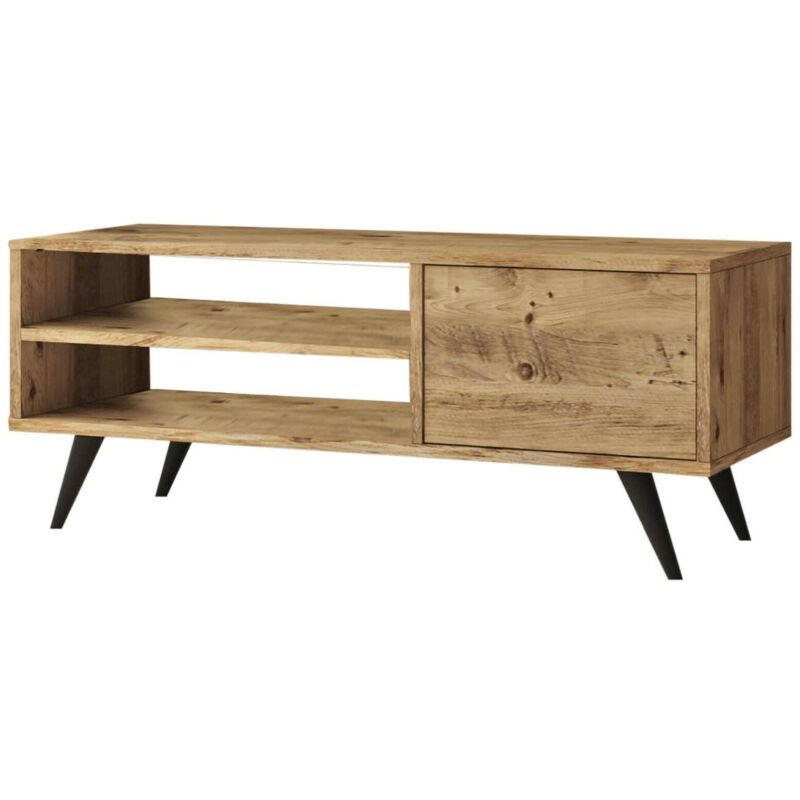 foto del prodotto dmora - mobile porta tv max, credenza da soggiorno, armadio basso per tv, base parete attrezzata, 110x40h44 cm, quercia
