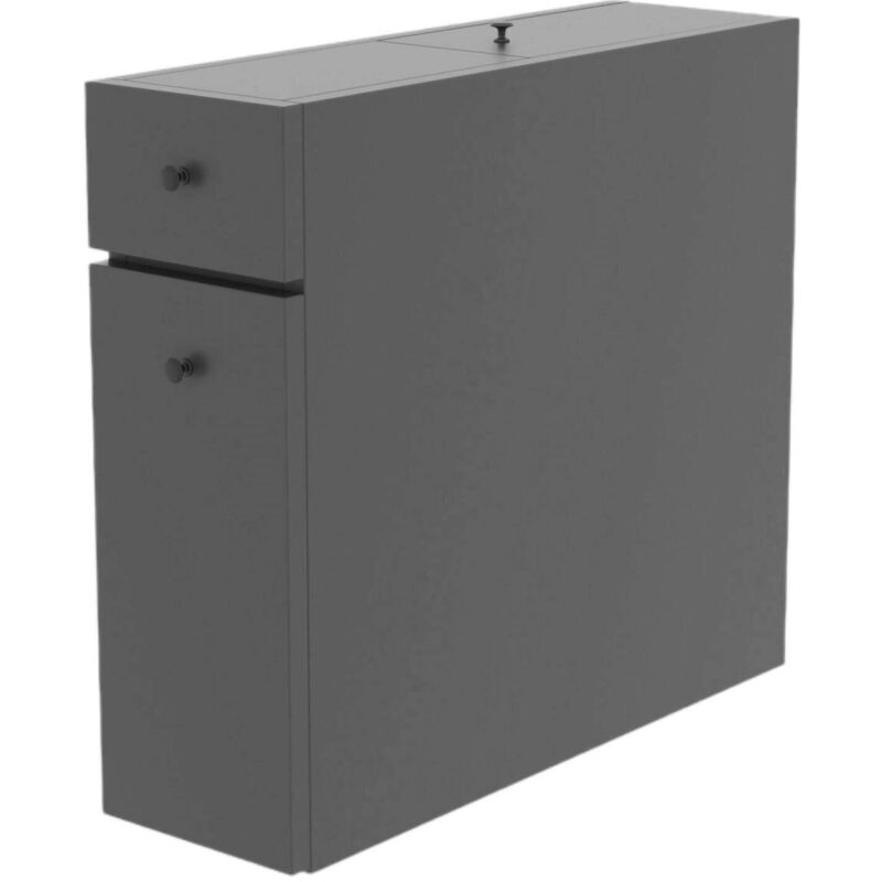 foto del prodotto dmora mobile sottolavabo isidora, mobiletto da bagno, contenitore porta lavabo, armadio per lavandino, 20x60h55 cm, antracite