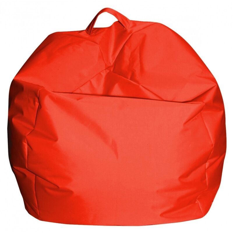 foto del prodotto dmora pouf a sacco elegante, colore arancione, misure 65 x 50 x 65 cm, con imballo rinforzato