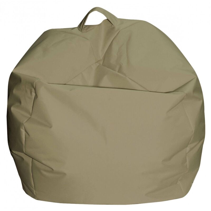 foto del prodotto dmora pouf a sacco elegante, colore beige, misure 65 x 50 x 65 cm, con imballo rinforzato