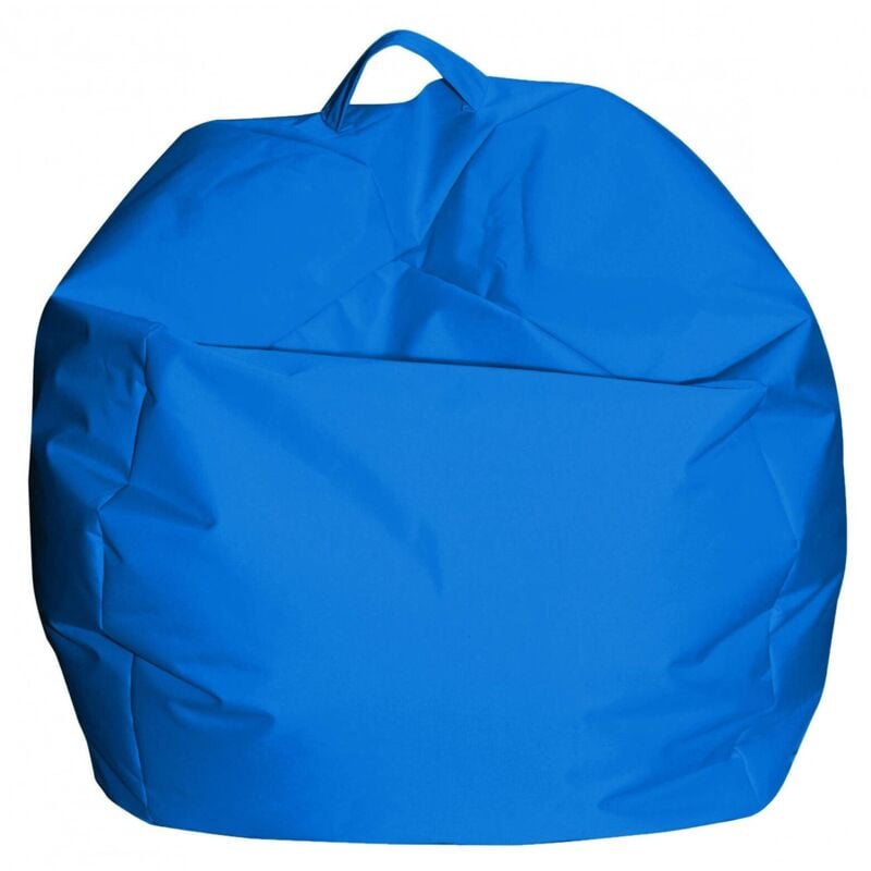 foto del prodotto dmora pouf a sacco elegante, colore blu, misure 65 x 50 x 65 cm