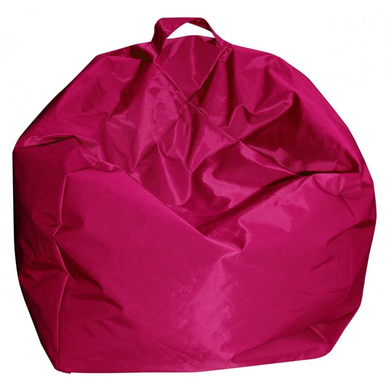 foto del prodotto dmora pouf a sacco elegante, colore fucsia, misure 65 x 50 x 65 cm, con imballo rinforzato