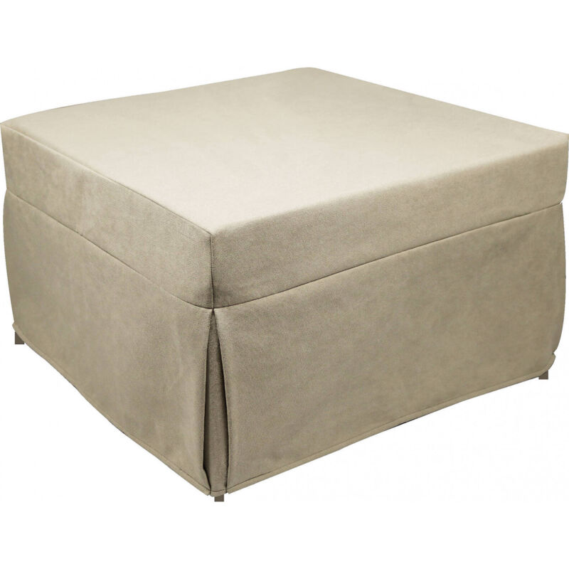 foto del prodotto dmora puof trasformabile in letto singolo, made in italy, letto pieghevole, pouf in tessuto sfoderabile salvaspazio da soggiorno, cm 78x78 195h45,