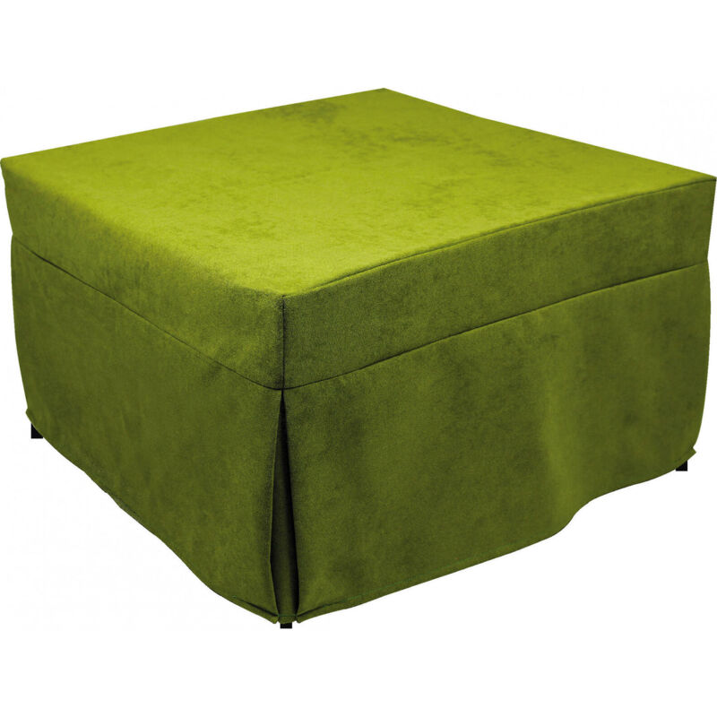 foto del prodotto dmora puof trasformabile in letto singolo, made in italy, letto pieghevole, pouf in tessuto sfoderabile salvaspazio da soggiorno, cm 78x78 195h45,