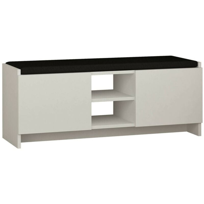 foto del prodotto dmora scarpiera algedi, mobile portascarpe, armadio da ingresso multiuso, mobiletto per calzature, 110x37h43 cm, bianco, con imballo rinforzato,