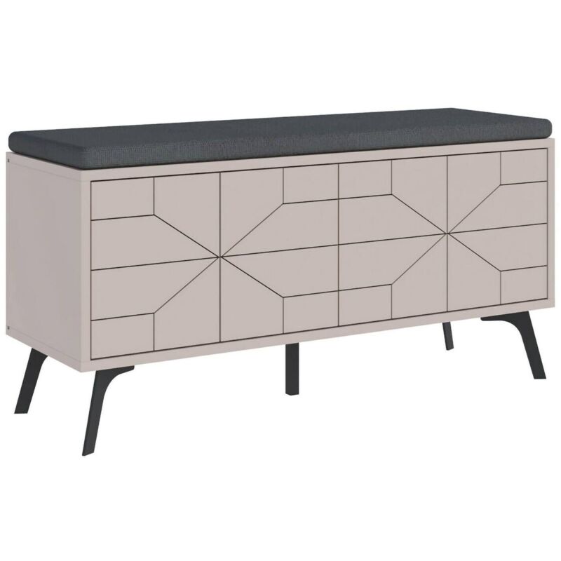foto del prodotto dmora - scarpiera velma, mobile portascarpe, armadio da ingresso multiuso, mobiletto per calzature, 107x35 h55 cm, beige