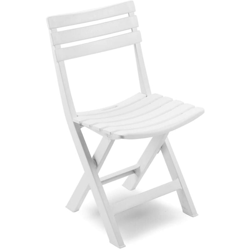foto del prodotto dmora sedia da esterno pieghevole, made in italy, 44 x 41 x 78 cm, color bianco, con imballo rinforzato