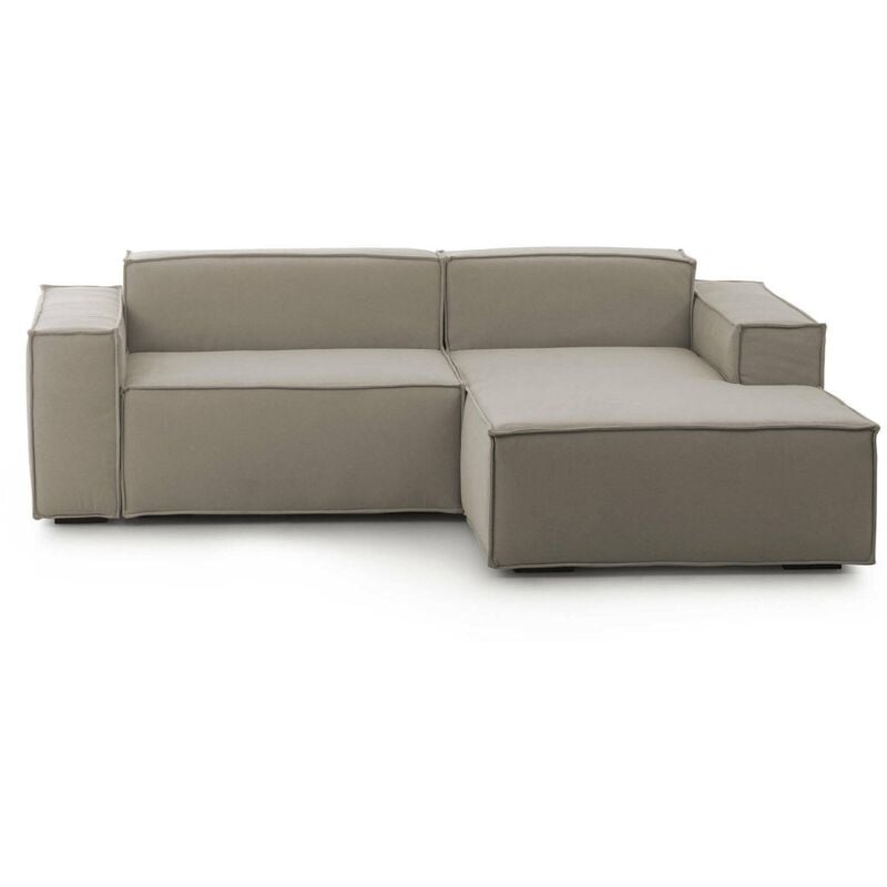 foto del prodotto dmora talamo italia divano fisso patrizia, divano componibile a 2 posti con penisola destra, 100 made in italy, sof moderno in tessuto, cm