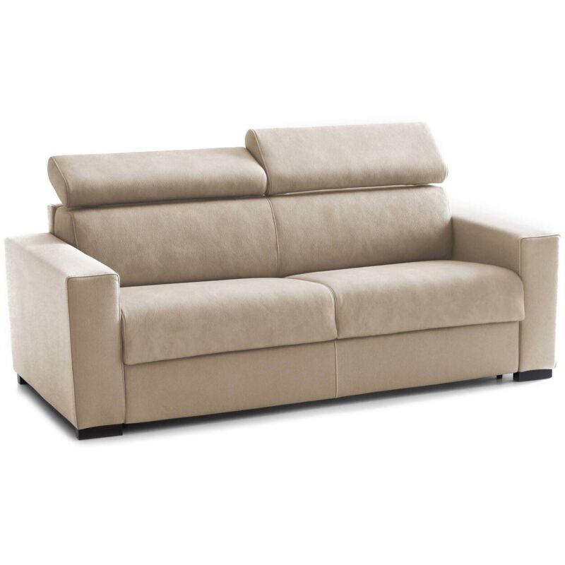 foto del prodotto dmora talamo italia divano letto 2 posti aieie, sof soggiorno con apertura girevole, poggiatesta regolabili e braccioli slim, 100 made in