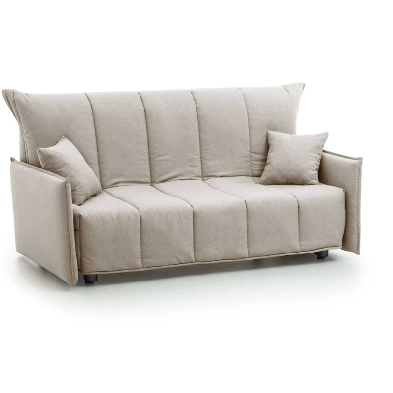 foto del prodotto dmora talamo italia divano letto 2 posti alaric, sof con apertura a carrello in tessuto imbottito, braccioli standard, 100 made in italy, cm