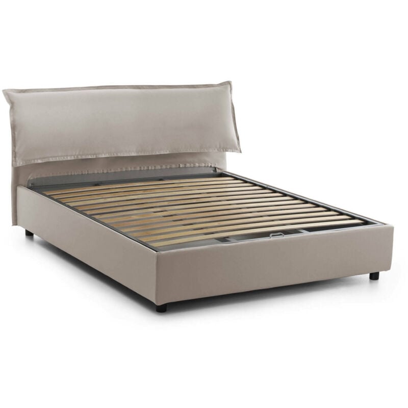 foto del prodotto dmora talamo italia letto matrimoniale clio, letto contenitore sfoderabile con testiera e giroletto contenitore imbottiti, 100 made in italy,