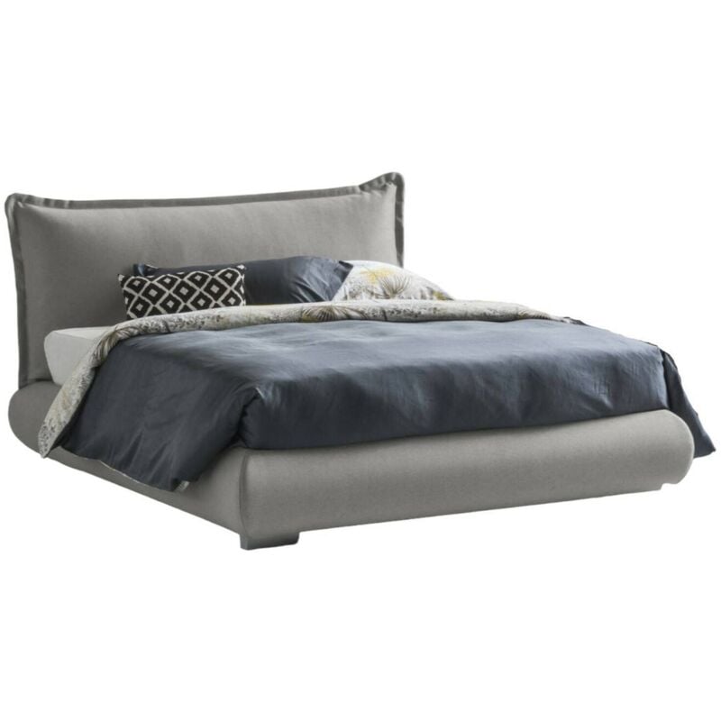 foto del prodotto dmora - talamo italia - letto matrimoniale geras, letto contenitore con rivestimento e testata in tessuto, 100 made in italy, apertura frontale,