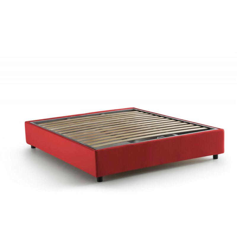 foto del prodotto dmora talamo italia letto matrimoniale maria, letto contenitore con rivestimento in tessuto, 100 made in italy, apertura frontale, adatto per