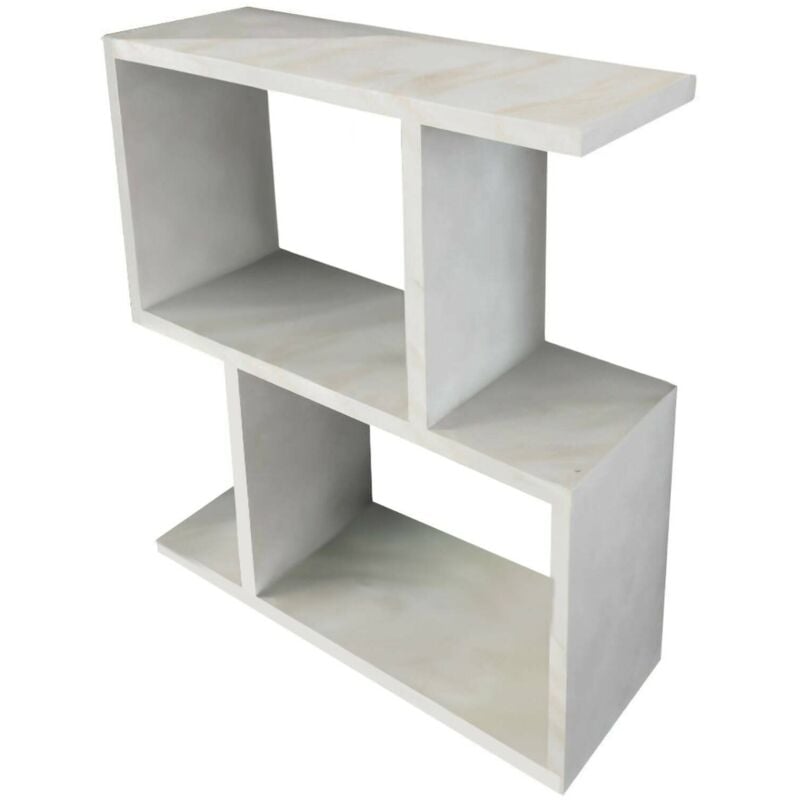 foto del prodotto dmora tavolino da salotto barni, tavolo basso da caff , portariviste per divano, ripiano da soggiorno, 50x18h55 cm, bianco