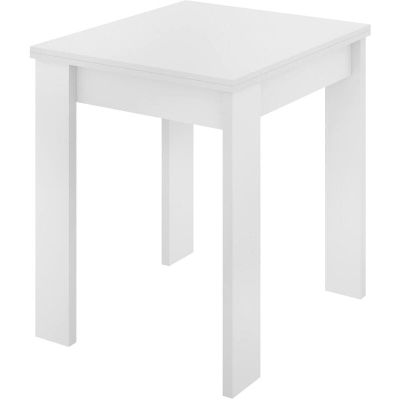 foto del prodotto dmora tavolo allungabile comer, consolle estensibile multiposizione,tavolo consolle ausiliare pieghevole, 79 134x67h79 cm, bianco, con imballo