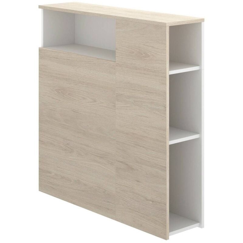 foto del prodotto dmora testiera letto haitang, spalliera, testata per camera da letto, poggiatesta, 23x99 h96 cm, bianco e rovere