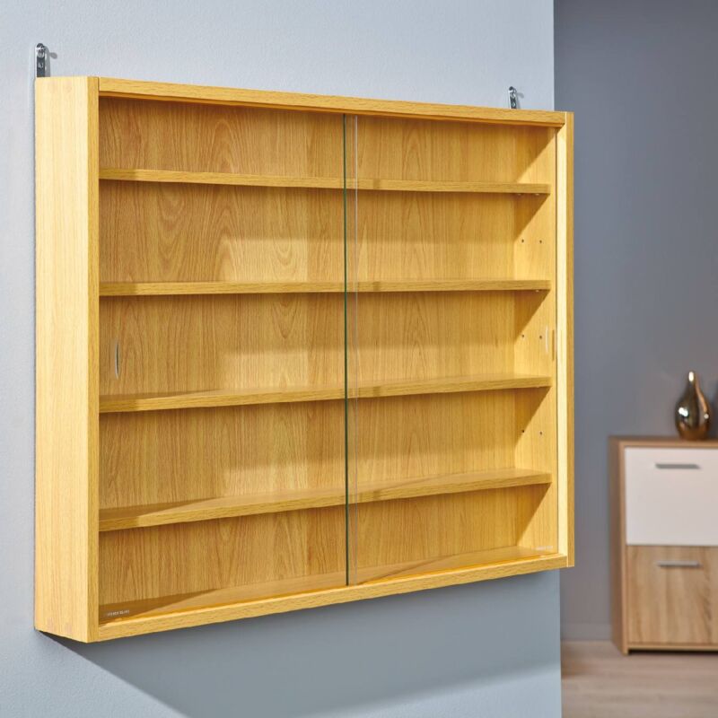foto del prodotto dmora vetrina con ripiani interni, colore marrone, cm 10 x 60 x80., con imballo rinforzato