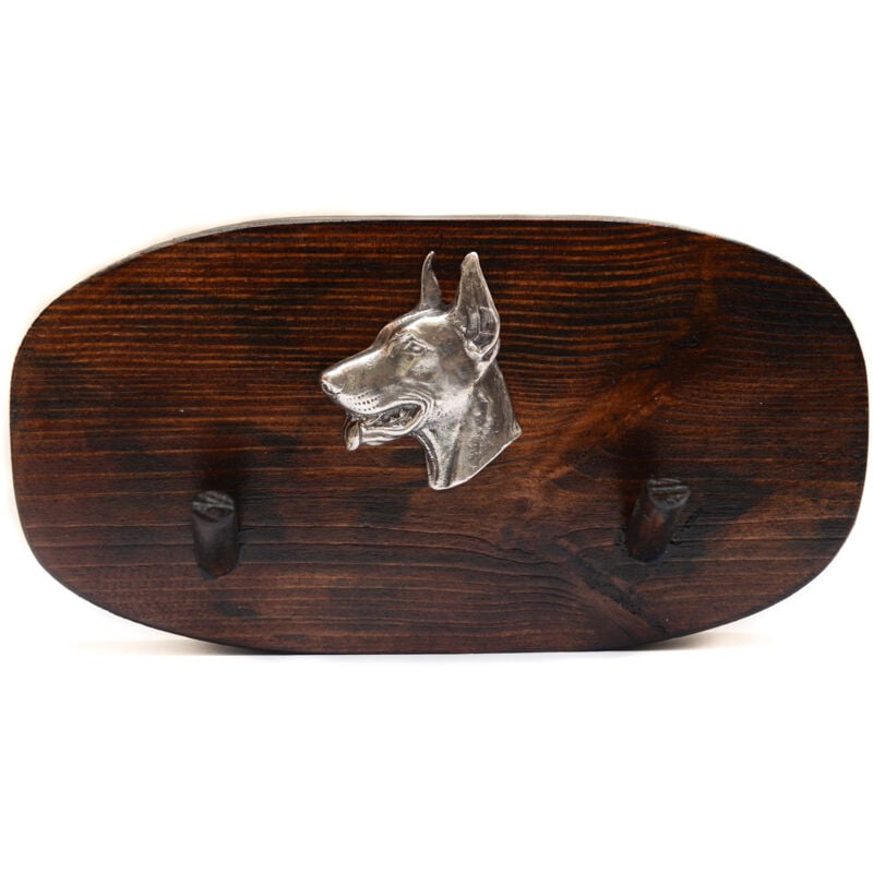 foto del prodotto doberman, dobermann i - gancio per accessori, gancio per medaglie con un cane, ganci per chiavi di art-dog