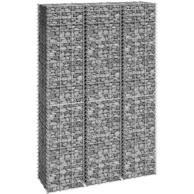 foto del prodotto doc et furniture limited fioriere rialzate a gabbione 3 pz 30x30x150