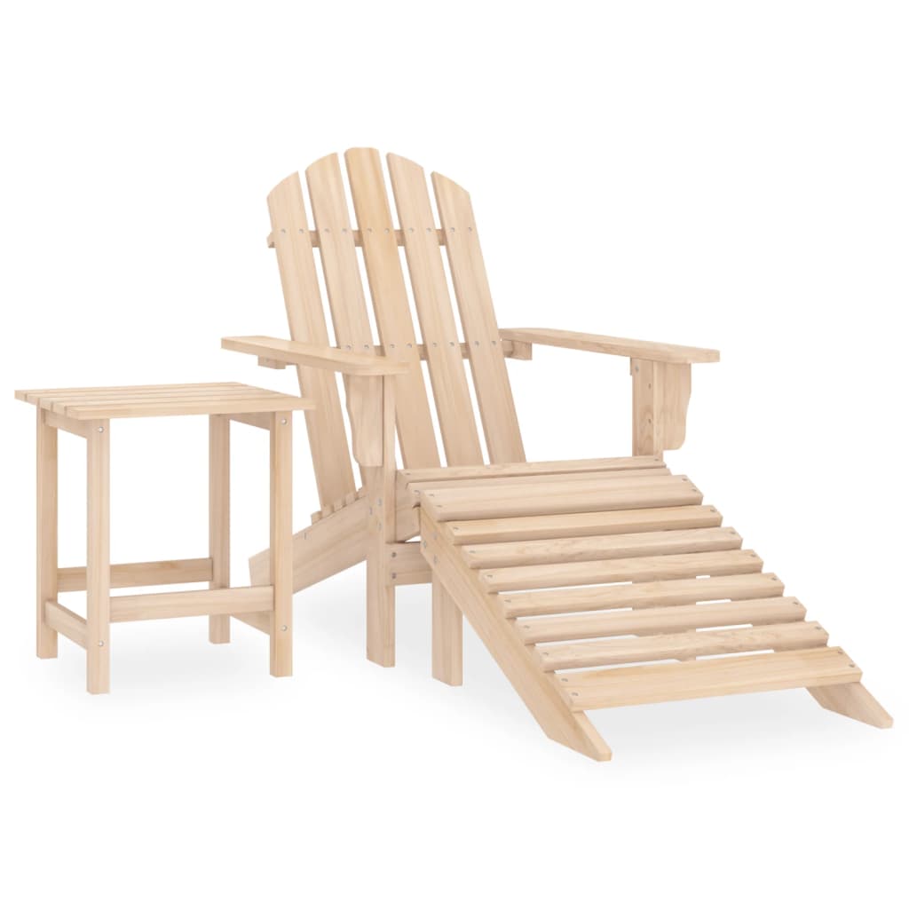 foto del prodotto doc et sedia da giardino adirondack con poggiapiedi e tavolo in abete 020013328